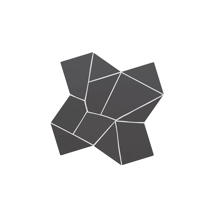 Керамогранит WOW Trencadis Gaudi Basalt матовый черный 134263 25.5x25.5 см