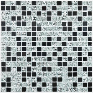 Мозаика Bonaparte Стеклянная мозаика Mirror 15х15 зеркальная глянцевая серебряная 30х30 см