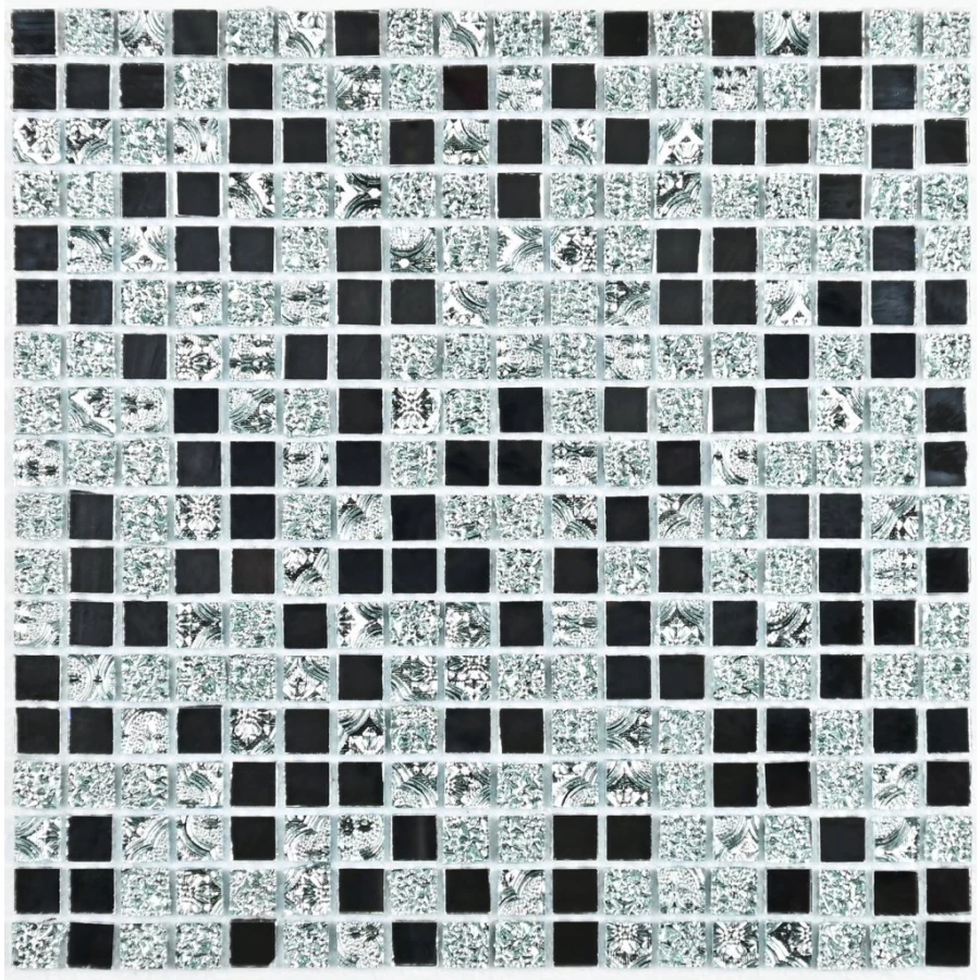 Мозаика Bonaparte Стеклянная мозаика Mirror 15х15 зеркальная глянцевая серебряная 30х30 см