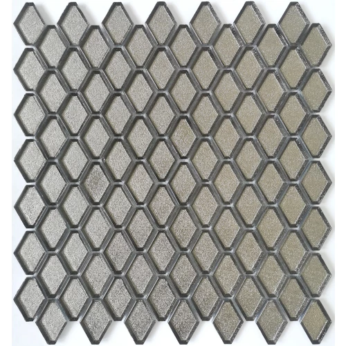 Стеклянная мозаика LeeDo Ceramica Alchimia Diamanti d'argento серебристый 28,2x31 см