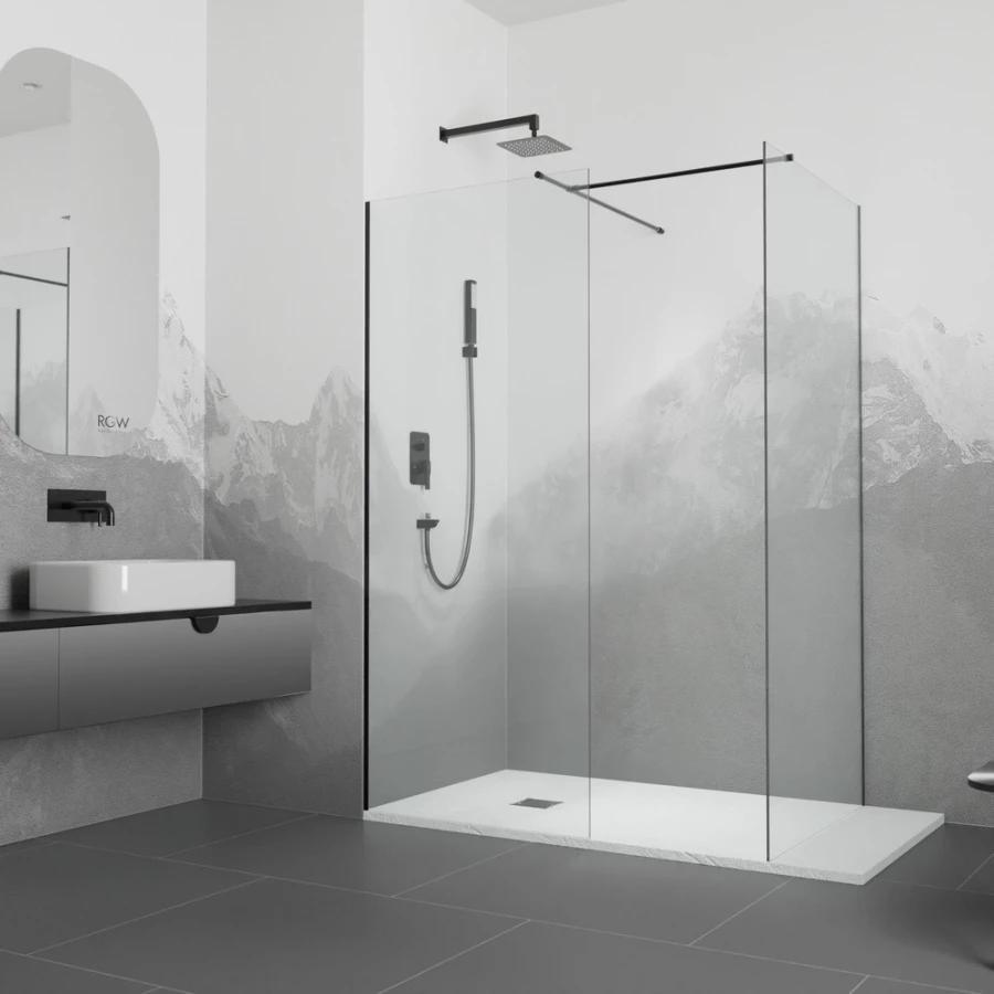 Перегородка для душа RGW WA-020B WA-010B 2 шт + S-1220 B Прозрачное 02122090-11 90х100 см