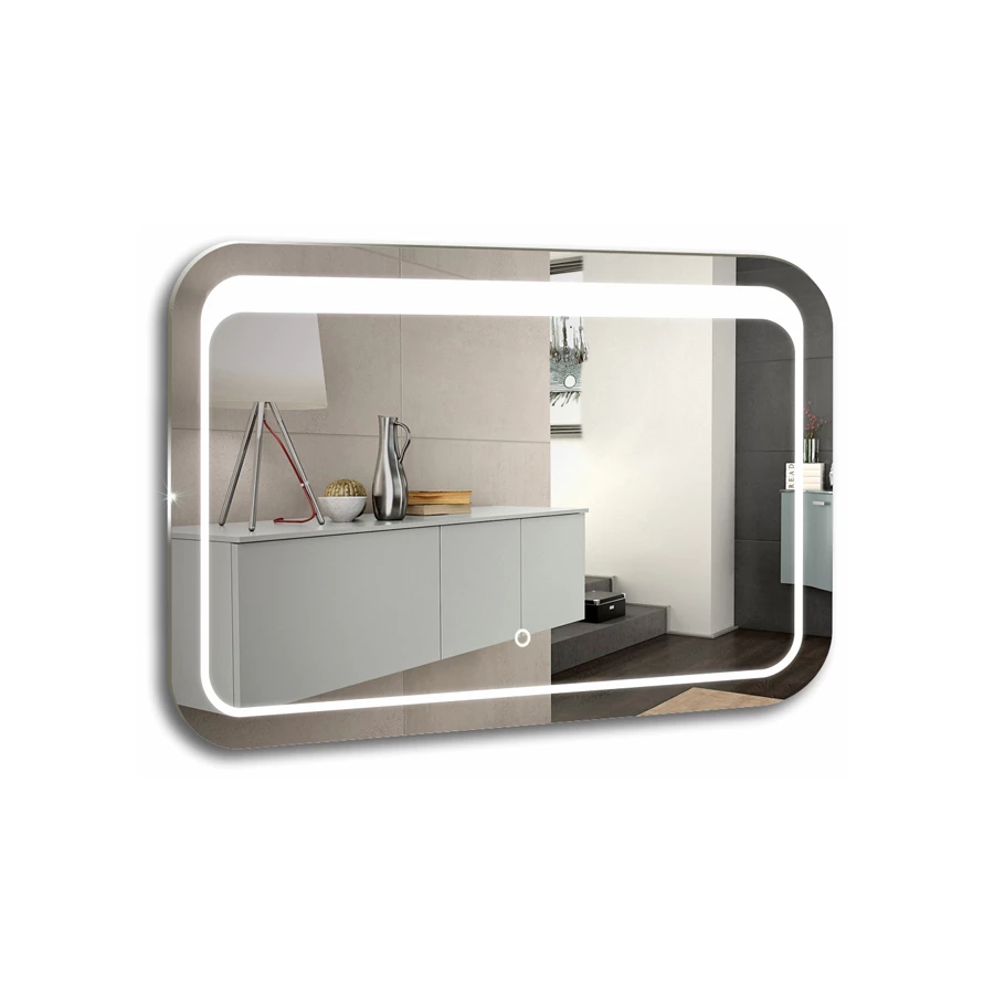 Зеркало Azario Пульсар c подсветкой и диммером сенсорный выключатель ФР-00001380 80х55 см