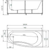 Акриловая ванна Aquatek Пандора левая без гидромассажа с фронтальным экраном PAN160-0000038 160х75 см