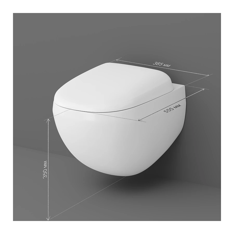 Унитаз подвесной Am Pm Sensation безободковый FlashClean без сиденья C301700WH