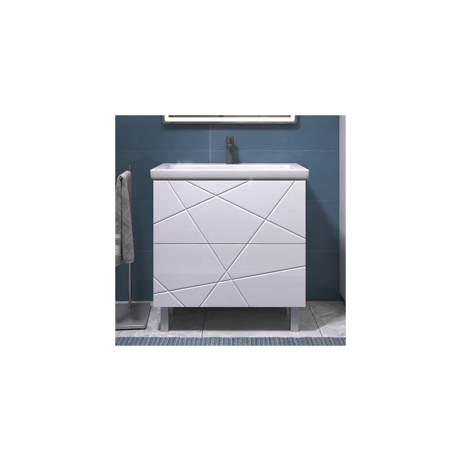 Тумба под раковину Vigo Geometry 800-0-2 белый 025