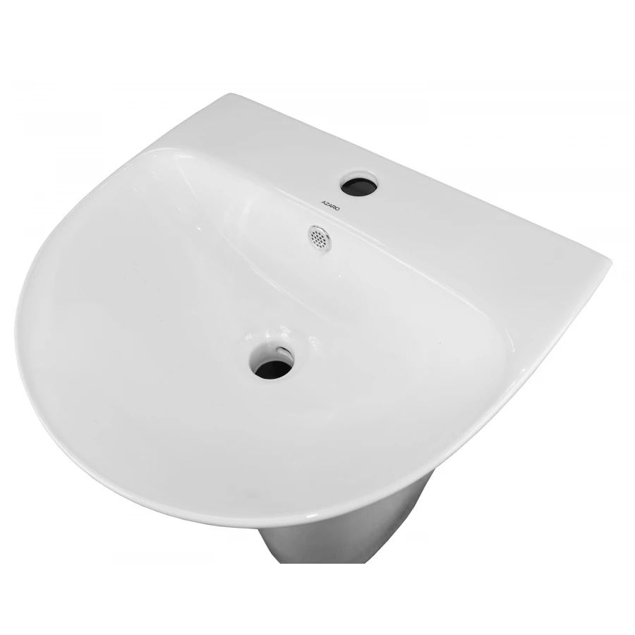 Раковина напольная Azario Fretta Round отдельностоящая AZ-307 48x42x83.5