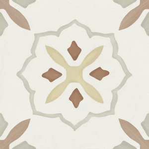 Керамогранит Harmony Peronda Llevant Clay Cross LT матовый бело-коричневый 3386040461 22,3х22,3 см