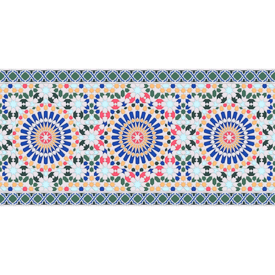 Керамическая плитка Kerlife Menara Decor Pilar 33 глянцевая многоцветная 63х31,5 см