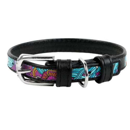 Ошейник для собак Waudog с рисунком Лето черный 37471 12 мм 19-25 см