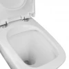 Унитаз-компакт напольный Azario Quadro безободковый с сидением микролифт и арматурой белый AZ-2175 60.5x34x81 см
