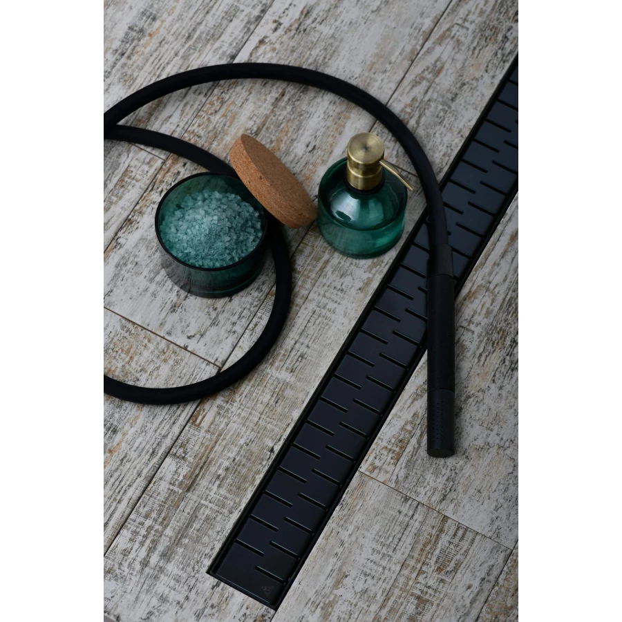 Душевой лоток Creto Snake с решеткой черный CRE-650 SB-P 65 см