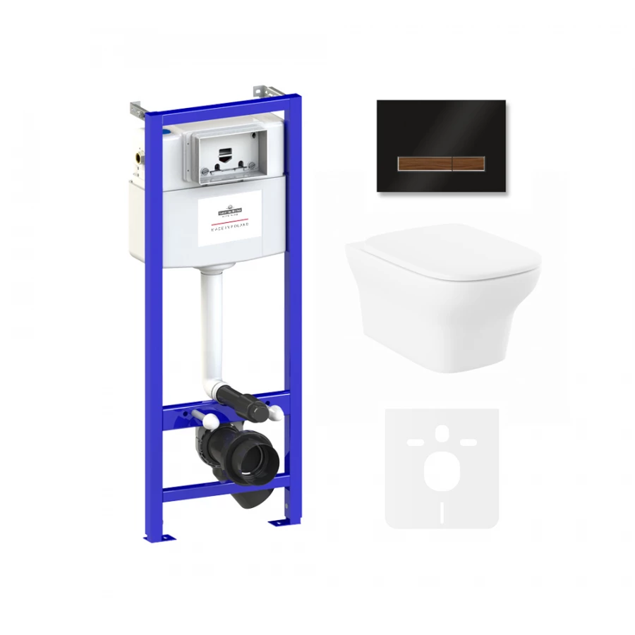 Унитаз Lavinia Boho Relfix Bristol Rimless 75110212 (комплект 6 в 1)