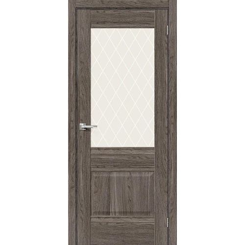 Межкомнатная дверь Bravo Прима-3 200x90 экошпон Prima полотно White Сrystal цвет Ash Wood