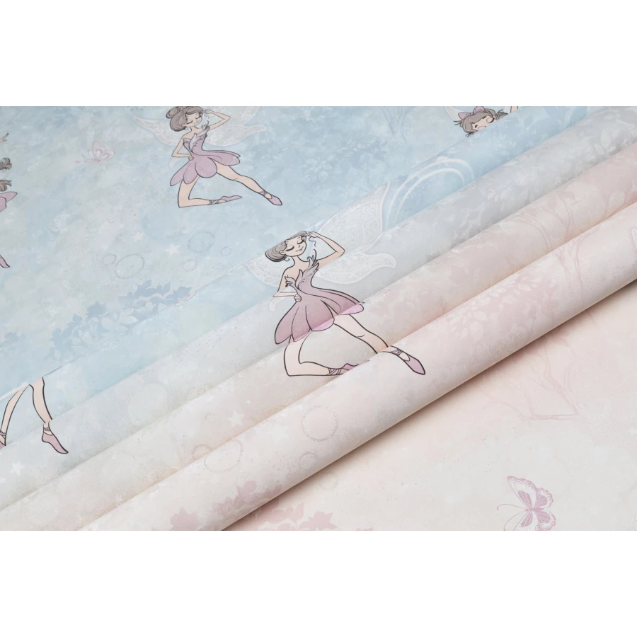 Обои флизелиновые Palitra Home Mary Fairy HomeColor голубые HC72343-65 1,06х10,05 м