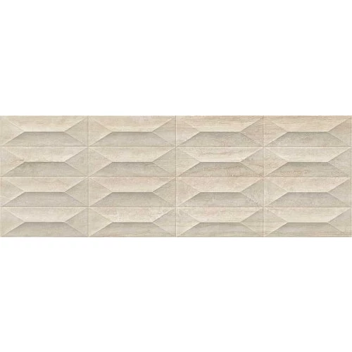 Плитка настенная Marazzi Marbleplay Travertino Struttura Gem 3D Rett. бежевый 30х90 см