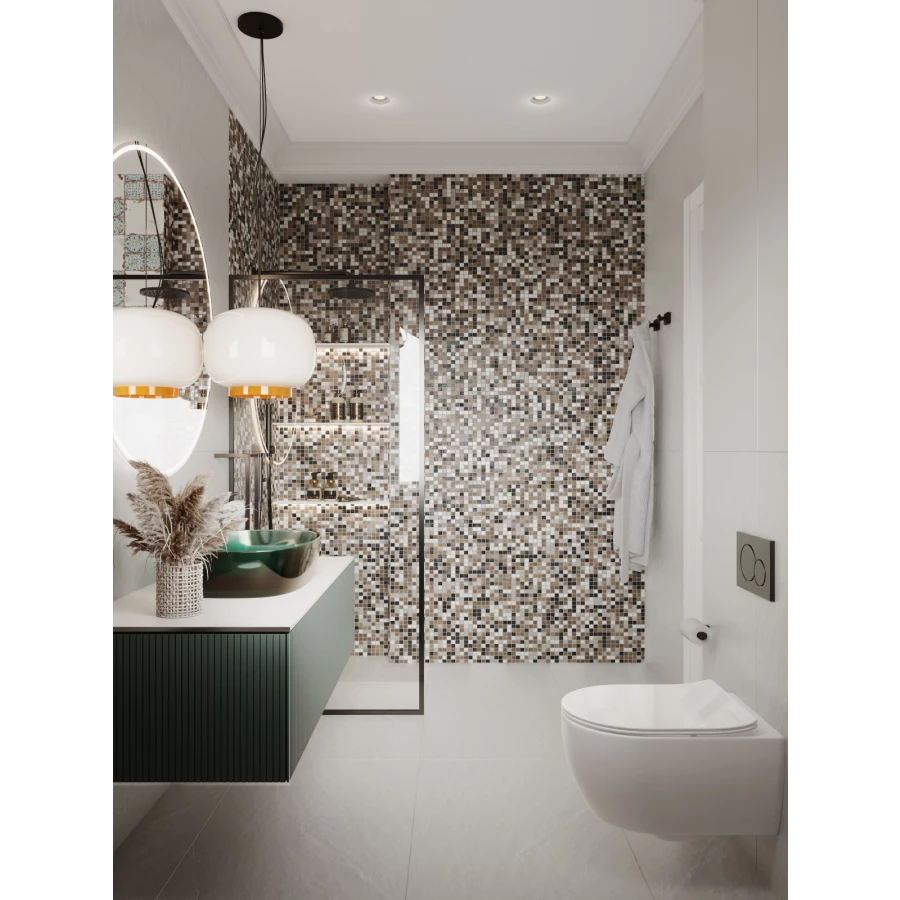 Керамогранит Bonaparte Ground Pearl Rect Matt матовый серый 120х60 см