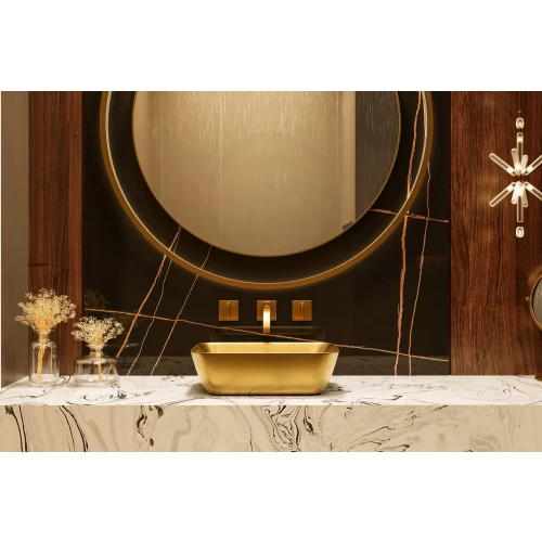 Раковина накладная Abber Rechteck золото матовое AC2200MMG