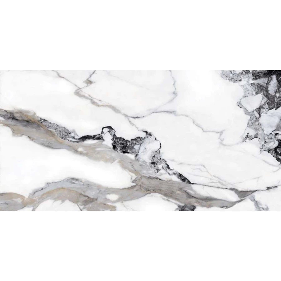 Керамогранит Planet Ceramics UKYF 6227 GS глянцевый с золотом белый 120х60 см