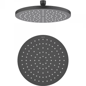 Круглый верхний душ Aquatek матовый черный AQ2086MB 220*12 мм