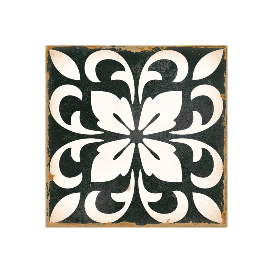 Керамическая плитка Harmony Peronda Casablanca Rialto матовая черная 0278029418 12,5х12,5 см