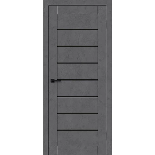 Межкомнатная дверь Bravo Браво-22 200x90 экошпон Bravo X полотно Black Shine цвет Slate Art