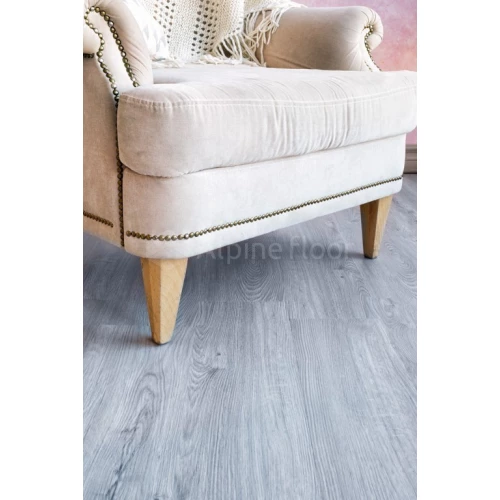 Плитка кварцвиниловая Alpine Floor Sequoia LVT синхронное тиснение Титан ЕСО 6-1 LVT 43 класс 3.2/4 мм 2.245 кв.м 121.9х18.4 см