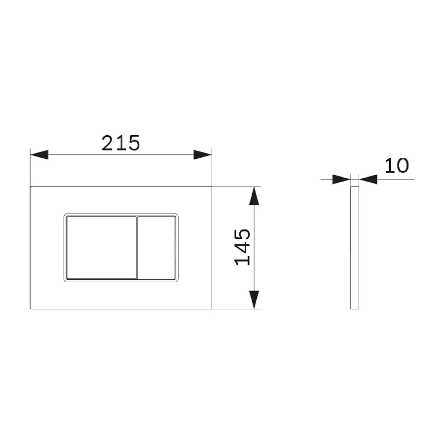 Клавиша для инсталляции Am Pm ProC пластик хром глянцевый I070251