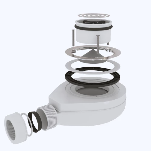 Сифон для душевых поддонов RGW S-016-1 Волна Черный 502411161-04 90 мм