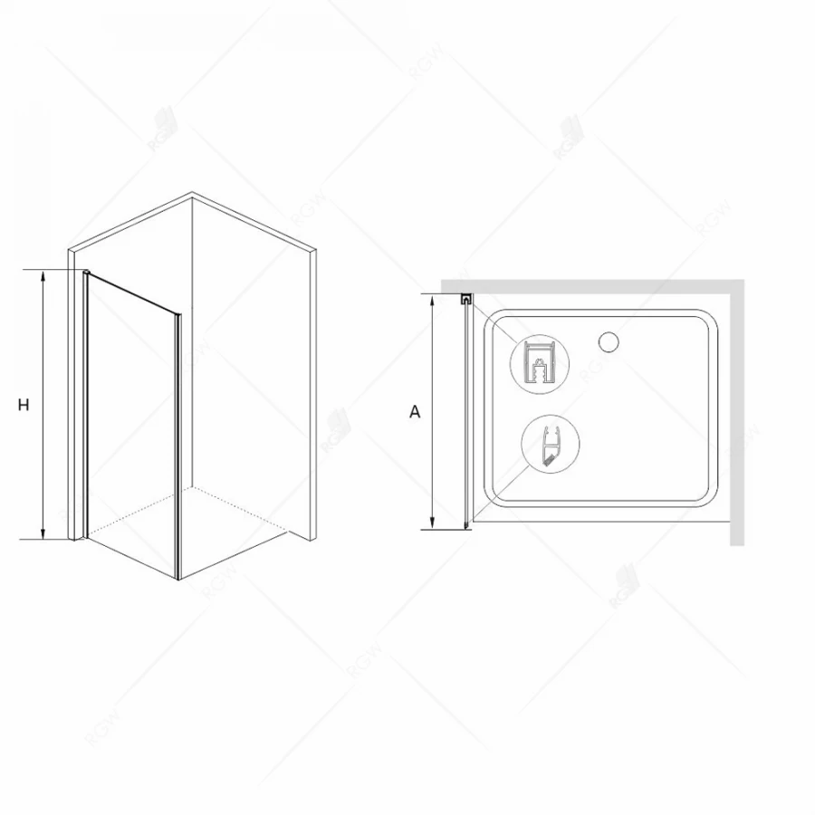 Боковая панель RGW Z-14 06221409-11 900 прозрачное