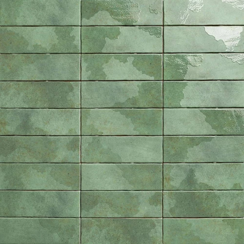 Плитка керамическая Mainzu Корфу Греен / Korfu Green матовая глянцевая зеленая PT03978 20х6,5 см