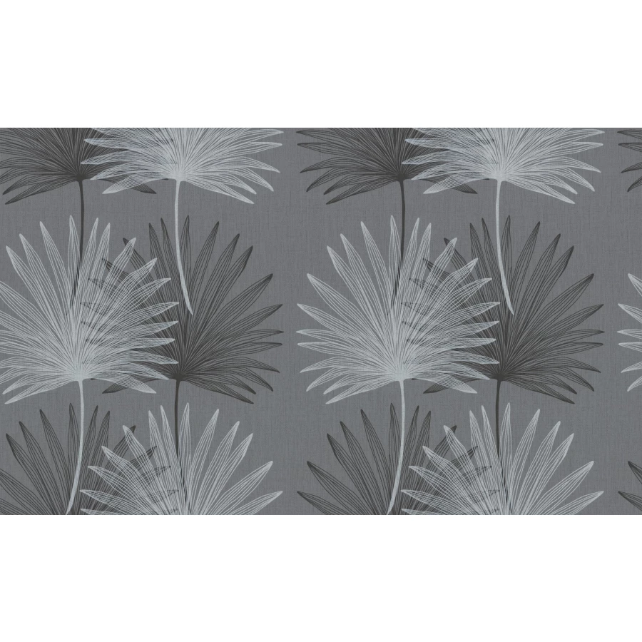 Обои флизелиновые Palitra Home HomeColor Palma черные HC72073-48 1,06х10,05 м