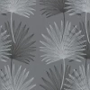 Обои флизелиновые Palitra Home HomeColor Palma черные HC72073-48 1,06х10,05 м