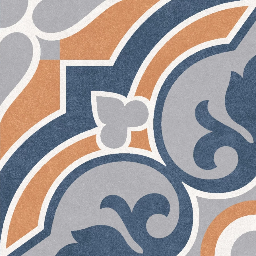 Керамогранит Motto Levels Cobalt Decor 3006 матовый синий N100074 20x20 см