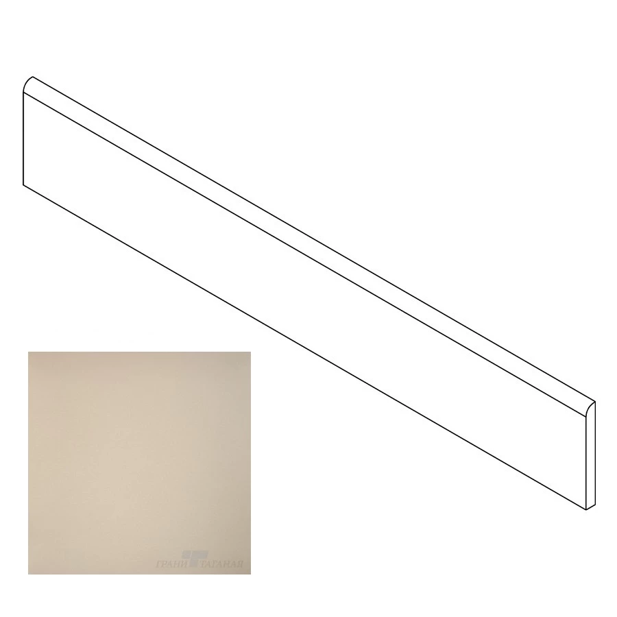 Плинтус Грани Таганая Профи с завальцовкой бежевый матовый GT100M 120х9,5 см