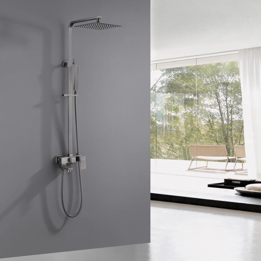 Душевая стойка Abber Daheim с изливом никель AF8216NG