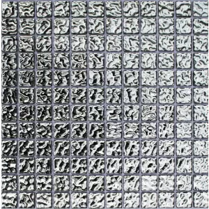 Мозаика из стекла Pixel mosaic Стеклянная мозаика чип 23x23 мм сетка Pix713 30х30 см