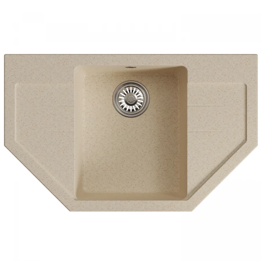 Мойка MixLine ML-GM24 угловая с крылом бежевая 328 552055 79x49x20 см