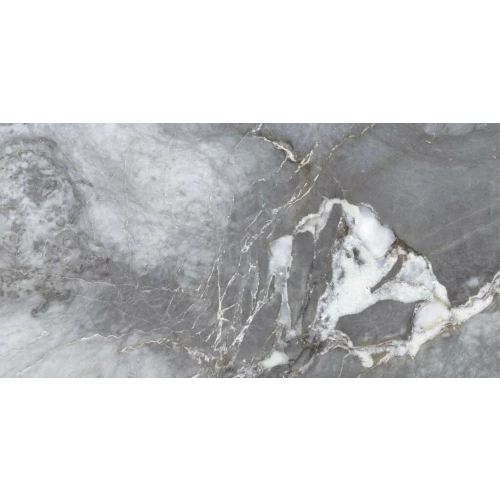 Керамогранит Planet Ceramics UKSE 12 глянцевый с золотом серый 120х60 см