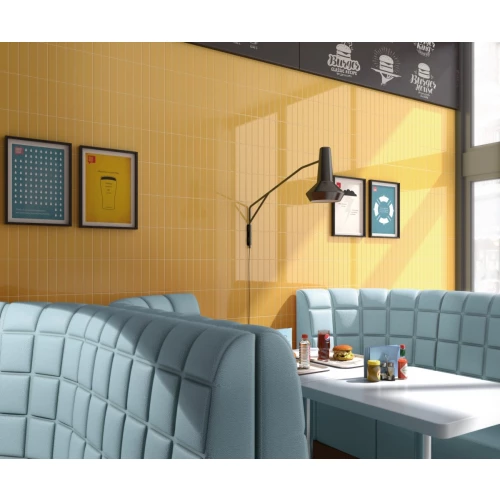 Плитка настенная Equipe Коста Нова Йеллов / Costa Nova Yellow глянцевая желтая 28449 20х5 см