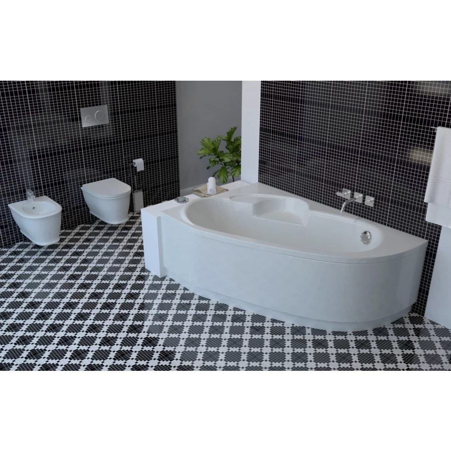 Акриловая ванна Lavinia Boho Bell Pro 3702140L / 140*95 см левая