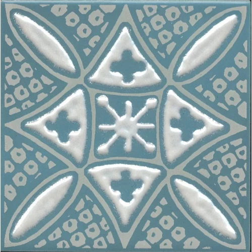 Плитка настенная Kerama Marazzi Бахия 2 Декор глянцевый бирюзовый KMD3STA020GN 9,8x9,8 см