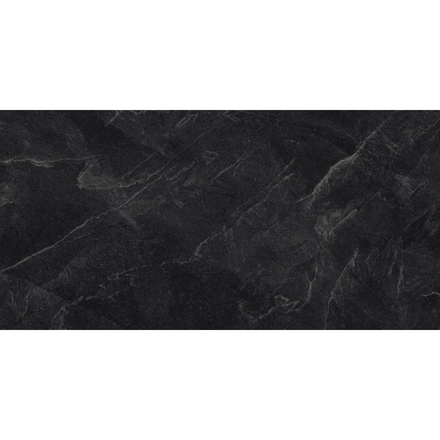 Керамогранит Laparet Archie Nero Pro R10GR STR матовый чёрный 120х60 см