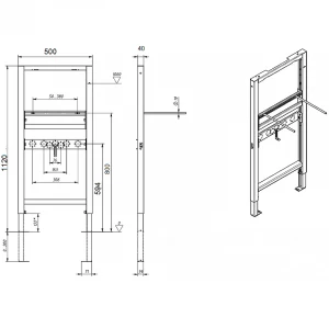 Инсталляция для подвесной раковины Aquatek INSR-0000001 1120*500*40 мм