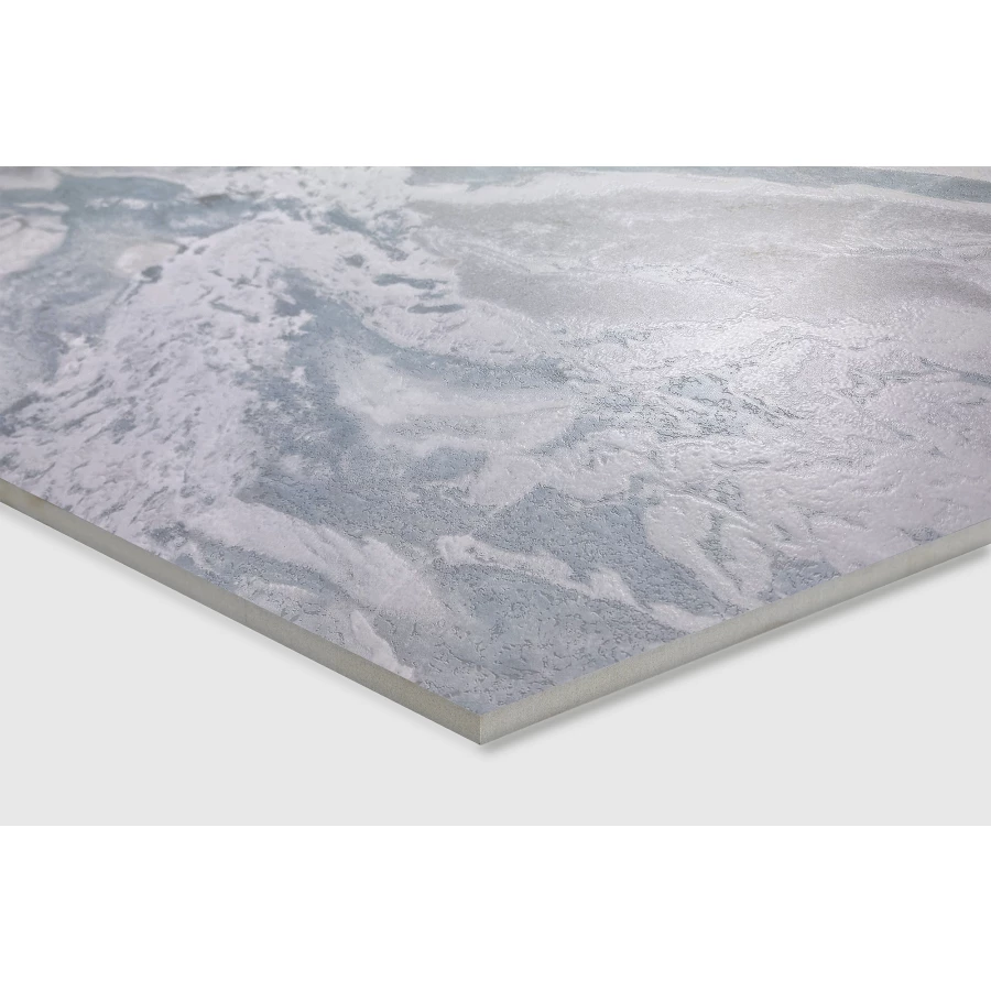 Керамогранит Creanza Ocean Aqua Shape+Glue Art 3D-глазурь матовый голубой SH1007-G 120х60 см