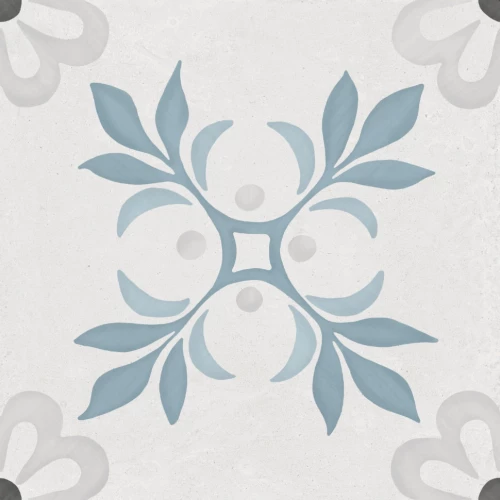 Керамогранит Harmony Peronda Sirocco Blue Garden серо-голубой 3386036518 22,3х22,3 см