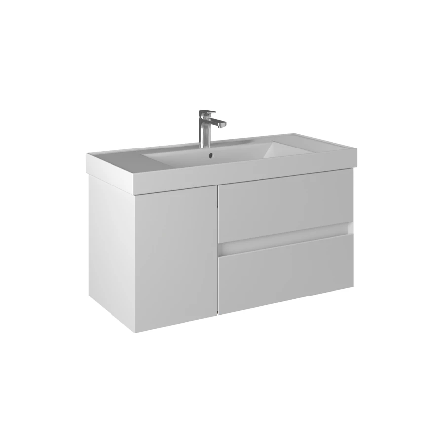 Тумба Briz Импресс глянцевая белая 100 см