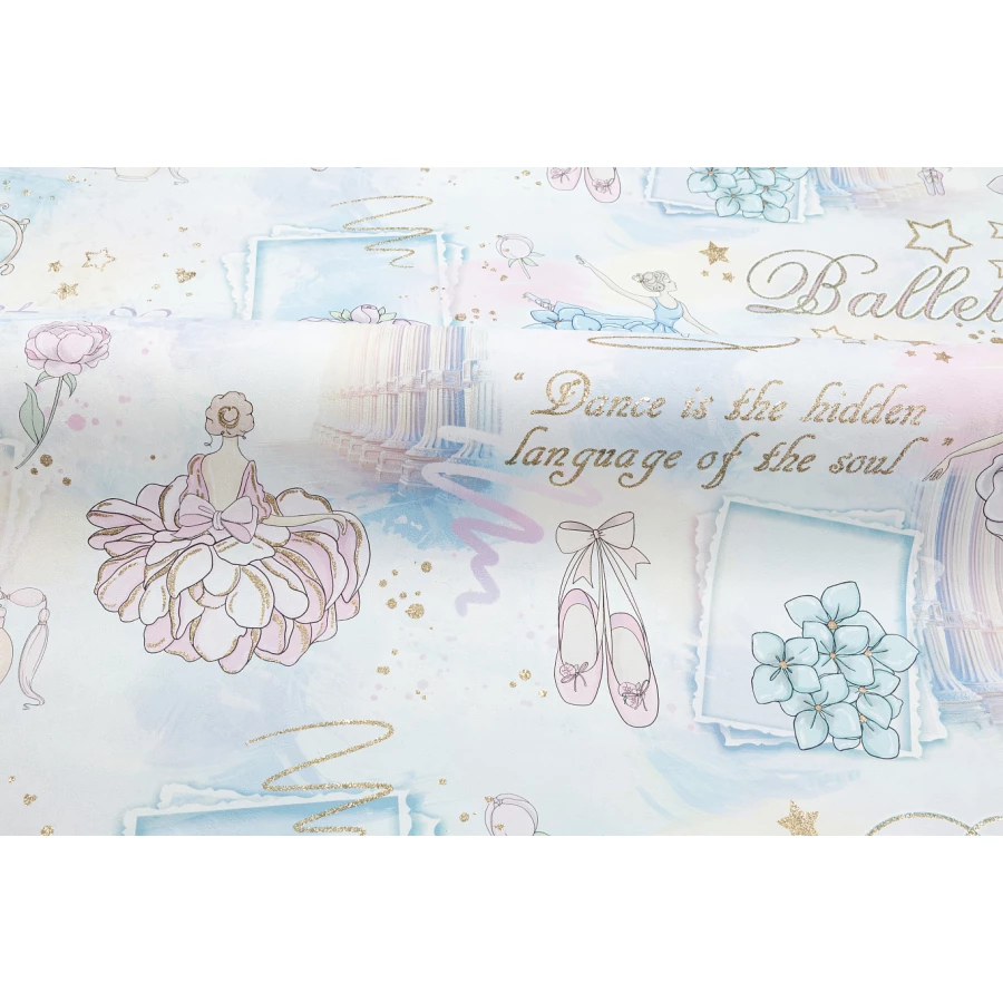 Обои флизелиновые Palitra Home HomeColor Ballet голубые HC71905-66 1.06х10.05 м