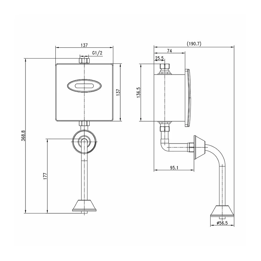 Смывное устройство для писсуара Lemark Project LM4657CE