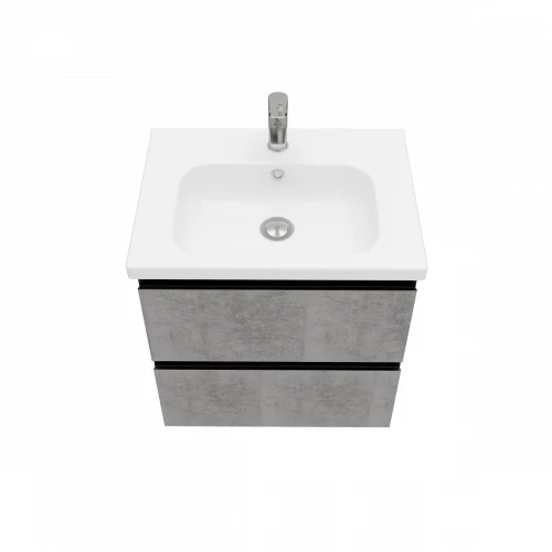 Тумба подвесная Laparet Electra 60 под умывальник Creavit Ideal 60 хромикс серебро LE-WCAB-60-123