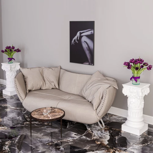 Керамогранит Neodom Luxury Royal Onyx Polished глянцевый черный N40018 120x60 см